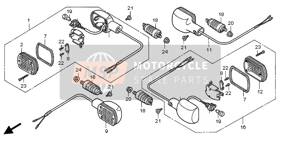 33602MB1601, Lens, Winker, Honda, 0