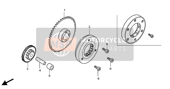 Honda CBR125RS 2005 STARTING CLUTCH for a 2005 Honda CBR125RS