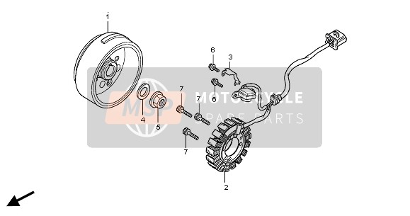 Honda CBR125RS 2005 GENERATOR for a 2005 Honda CBR125RS