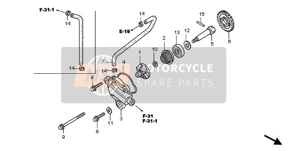 Honda CBR125RW 2005 Pompe à eau pour un 2005 Honda CBR125RW