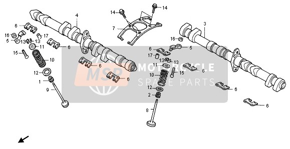 Honda CB1000F 1996 CAMSHAFT & VALVE for a 1996 Honda CB1000F