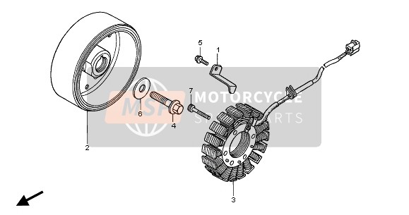 Honda CBR600F 2005 GENERATOR for a 2005 Honda CBR600F