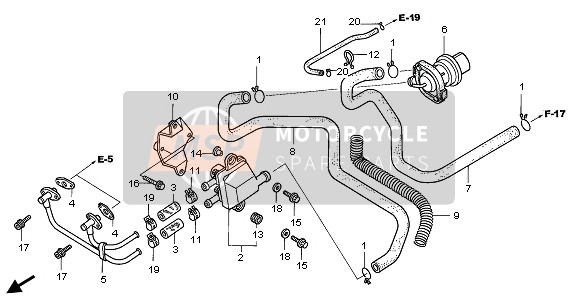 18652MFC640, Tube, Air Injection Control Valve Outlet, Honda, 0