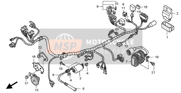 Honda FMX650 2005 WIRE HARNESS for a 2005 Honda FMX650