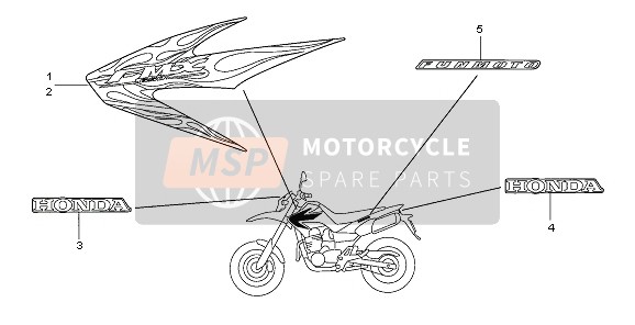 83630MFC640ZA, Mark, Side Cover *TYPE1 * (TYPE1 ), Honda, 0