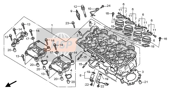 Honda CBR1000RR 2005 Culasse pour un 2005 Honda CBR1000RR