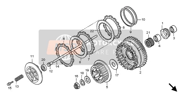 Honda CBR1000RR 2005 CLUTCH for a 2005 Honda CBR1000RR