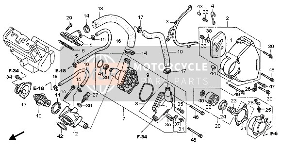 Honda CBR1100XX 2005 WATER PUMP for a 2005 Honda CBR1100XX