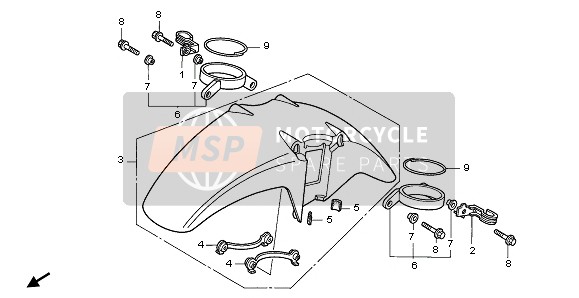 61105MR7P00, Stay, Fr. Fender Mounting, Honda, 0