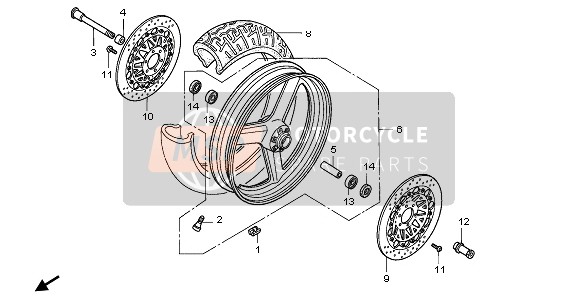 45120MZ1003, Disk Comp., L. Fr. Brake, Honda, 0