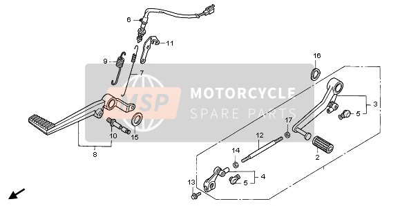 Honda CB1000F 1996 PEDAL for a 1996 Honda CB1000F