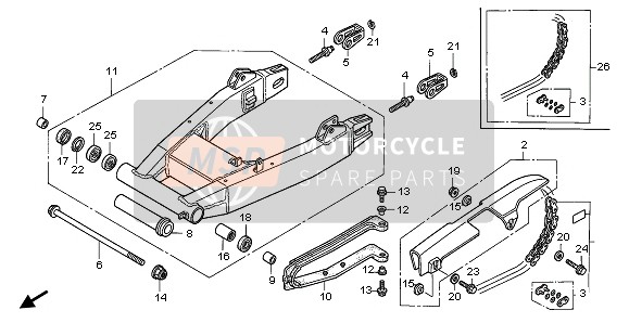 40540MZ1317, Aandrijfketting (Rk Excel, Honda, 1