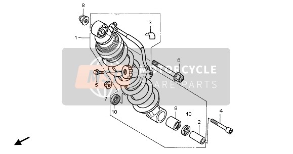 Honda NT650V 2005 Achterkussen voor een 2005 Honda NT650V