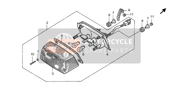 Honda CB1000F 1996 Luz De La Cola para un 1996 Honda CB1000F