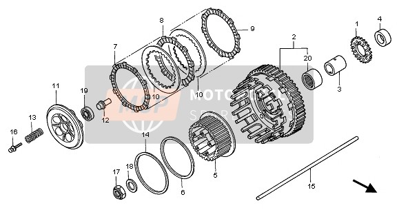 Honda VFR800 2005 CLUTCH for a 2005 Honda VFR800