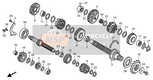 Honda VFR800 2005 TRANSMISSION for a 2005 Honda VFR800