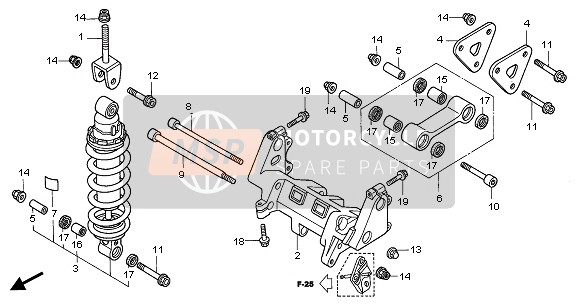 Honda VFR800 2005 Coussin arrière pour un 2005 Honda VFR800