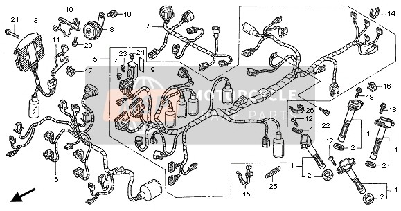 Honda VFR800 2005 WIRE HARNESS  for a 2005 Honda VFR800