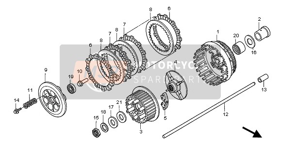 Honda VTX1300S 2005 CLUTCH for a 2005 Honda VTX1300S