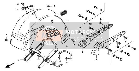 REAR FENDER & GRAB RAIL