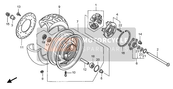 42650MCH940, Wheel Sub Assy., Rr., Honda, 0