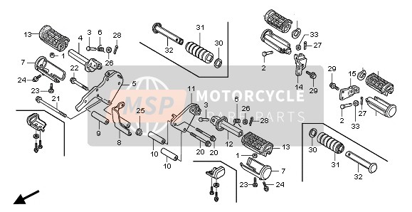 50715MCVR10, Comp. De Barra,  Estribo D, Honda, 0