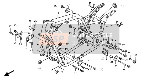 Honda VTX1800C1 2005 Frame voor een 2005 Honda VTX1800C1