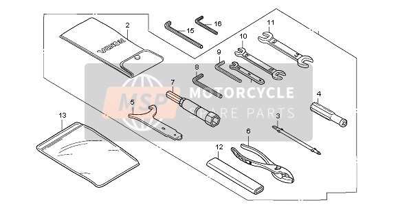 89221MEC000, Cle Hex. 2.5mm, Honda, 0