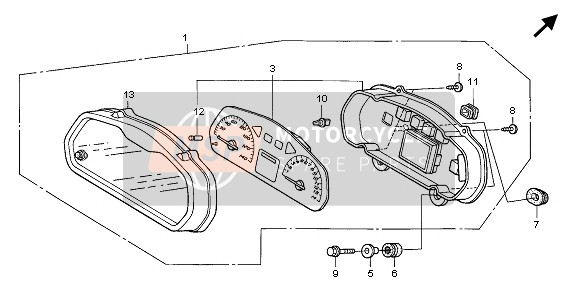 Honda XL125V 2005 METER (KMH) for a 2005 Honda XL125V