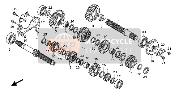 Honda XL650V 2005 TRANSMISSION for a 2005 Honda XL650V