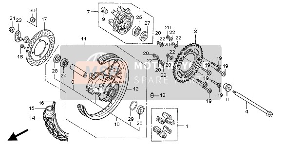 43251MCN721, Disk, Rr. Brake, Honda, 1