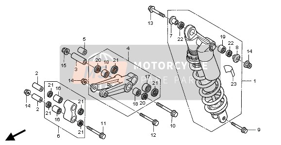 Honda XL650V 2005 Cuscino posteriore per un 2005 Honda XL650V