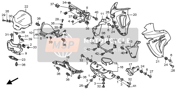 64220MCB670ZE, Cowl Set, R. Fr. Side (Wl) *TYPE2 1 * (TYPE2 1 ), Honda, 0