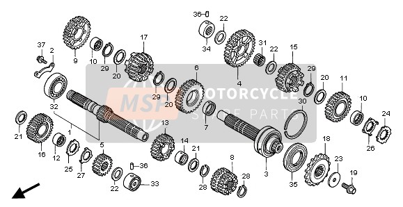 Honda XL1000VA 2005 TRANSMISSION for a 2005 Honda XL1000VA