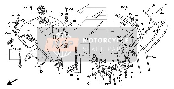 Honda XL1000VA 2005 FUEL TANK for a 2005 Honda XL1000VA