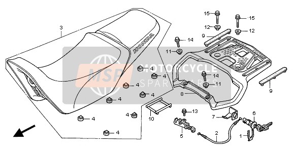 Honda XL1000VA 2005 Siège pour un 2005 Honda XL1000VA