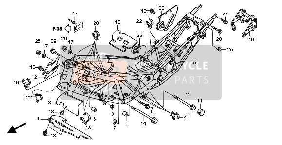 Honda XL1000VA 2005 FRAME BODY for a 2005 Honda XL1000VA