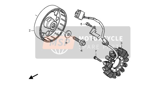 Honda CB600F 2007 Générateur pour un 2007 Honda CB600F