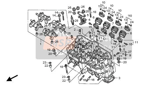 Honda CB1000F 1995 CYLINDER HEAD for a 1995 Honda CB1000F