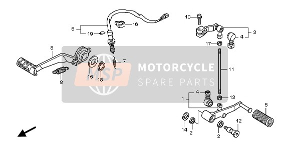 Honda CB600F 2007 PEDAL for a 2007 Honda CB600F