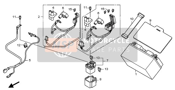 Honda CB600F 2007 Batteria per un 2007 Honda CB600F