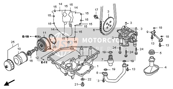 Honda CB1300 2007 OIL PAN & OIL PUMP for a 2007 Honda CB1300