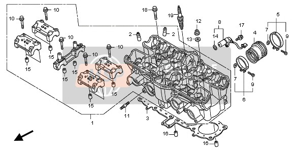 Honda CB1300A 2007 CYLINDER HEAD for a 2007 Honda CB1300A