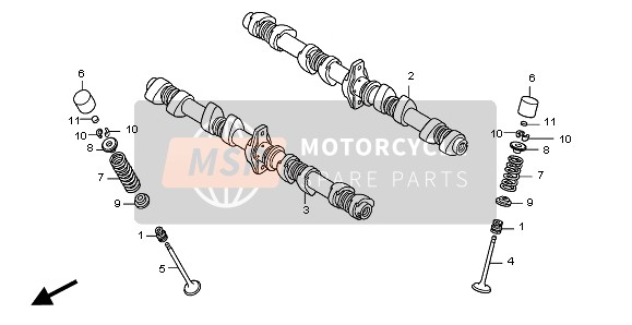 Honda CB1300A 2007 CAMSHAFT & VALVE for a 2007 Honda CB1300A