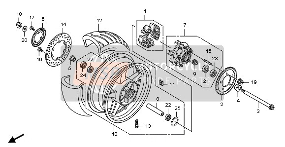 42515MEJD01, Ring, H. Impulsgeber, Honda, 1