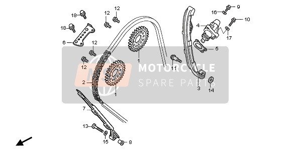 Honda CBF1000 2007 STEUERKETTE & SPANNER für ein 2007 Honda CBF1000