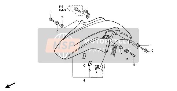 61100MFAD00ZC, Fender Comp., Fr. *NHA48M * (NHA48M Quasar Silver Metallic), Honda, 0