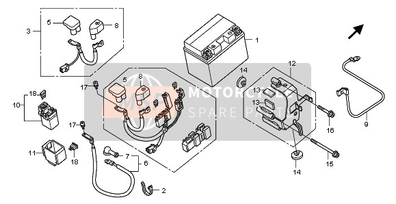 32410MFAD00, Cable, Starter Motor, Honda, 0