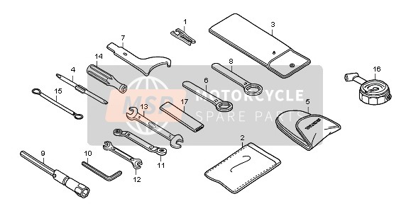 89227MBZK00, Oogsleutel 10X12, Honda, 1