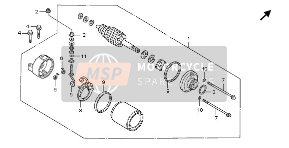 Honda CBF1000A 2007 STARTING MOTOR for a 2007 Honda CBF1000A